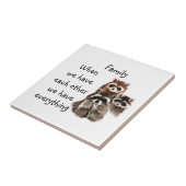 Inspirerend familiekwart fokkerijdieren tegeltje (Zijkant)