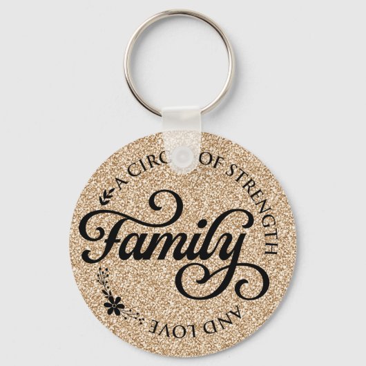 Inspirerend familiekwartaal sleutelhanger (Voorkant)