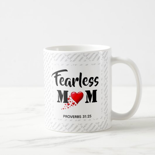 Inspirerend FEARLESS MOM Prov 31 Moederdag Koffiemok (Rechts)
