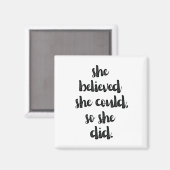 Inspirerend feministisch meisjescitaat magneet (Voorkant / Achterkant)