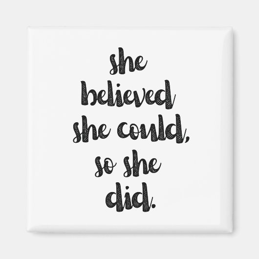 Inspirerend feministisch meisjescitaat magneet (Voorkant)