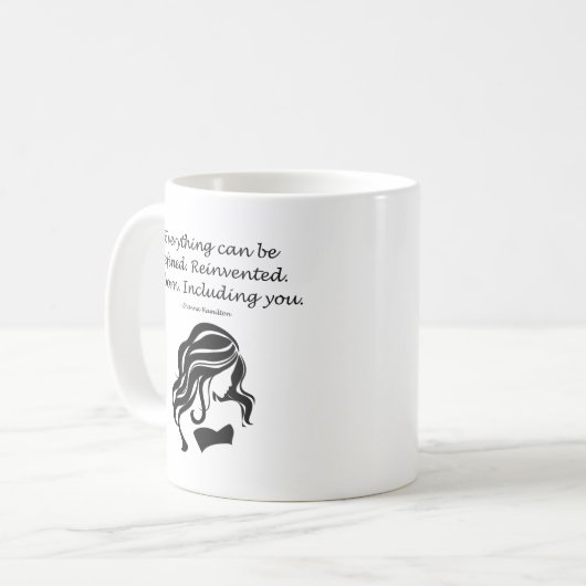 Inspirerend feministische koffie Mok (Voorkant links)