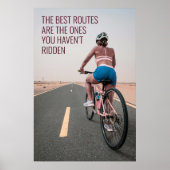 Inspirerend Fietsen Quote Wall Art voor Avontuur Poster (Voorkant)