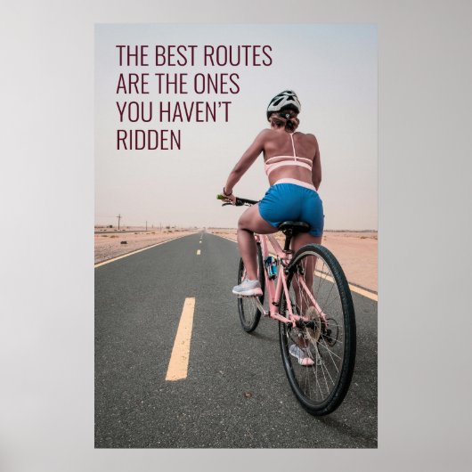 Inspirerend Fietsen Quote Wall Art voor Avontuur Poster (Voorkant)