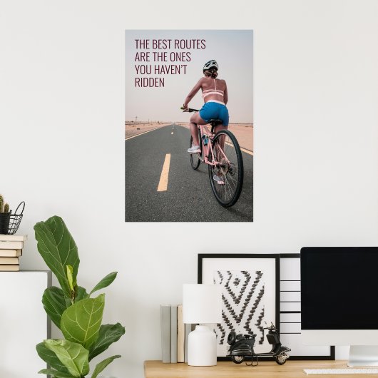 Inspirerend Fietsen Quote Wall Art voor Avontuur Poster (Thuiskantoor)