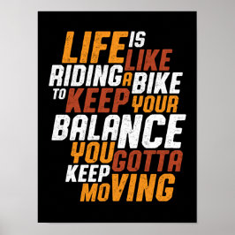 Inspirerend fietsritme zoals Riding Bike Poster