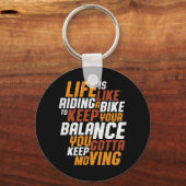Inspirerend fietsritme zoals Riding Bike Sleutelhanger (Voorkant)