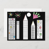Inspirerend Fireworks Light City Skyline Briefkaart (Voorkant / Achterkant)