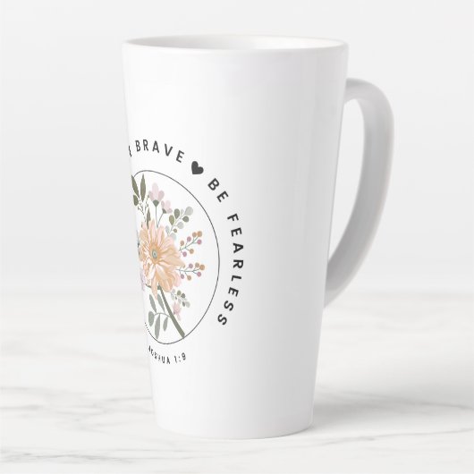 Inspirerend Floral design Latte Mok (Rechterhoek)