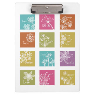 Inspirerend Floral klembord
