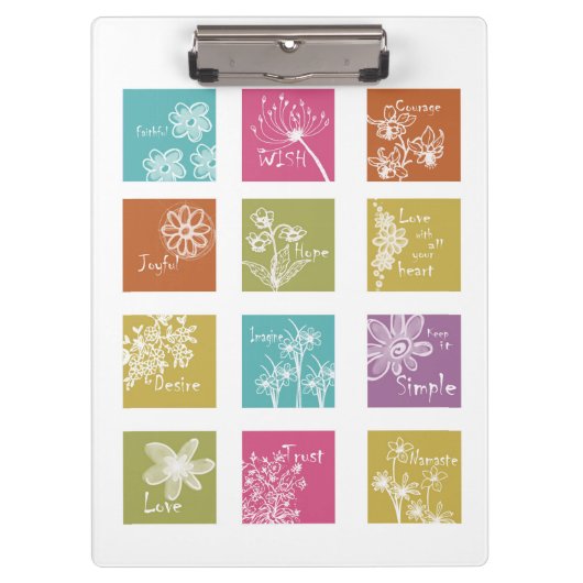 Inspirerend Floral klembord (Voorkant)