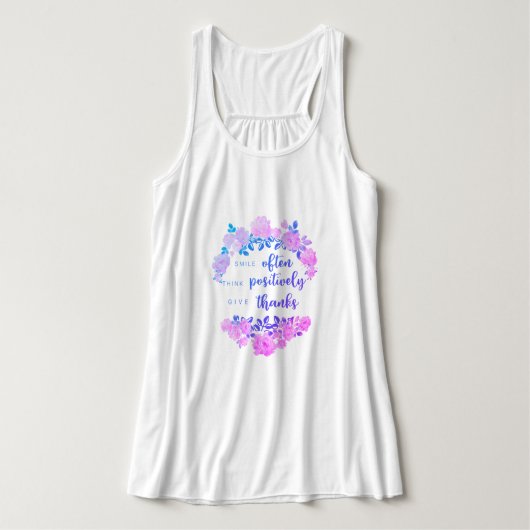 Inspirerend Floral Rose Bouquet Tanktop (Design voorkant)