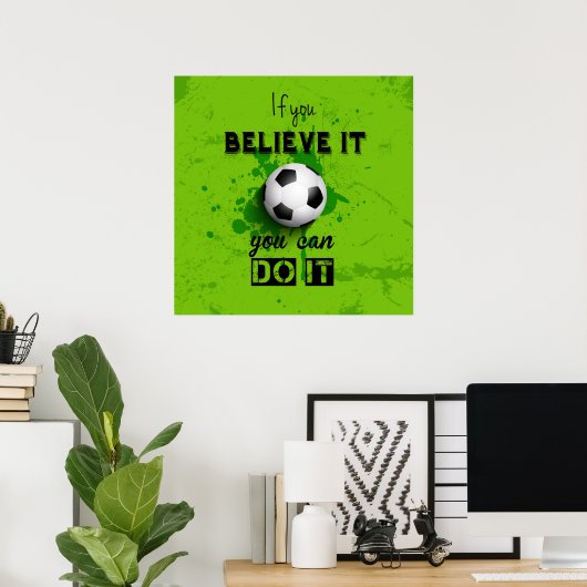 Inspirerend football quote poster (Thuiskantoor)