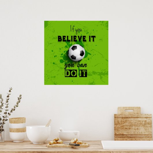 Inspirerend football quote poster (Keuken)