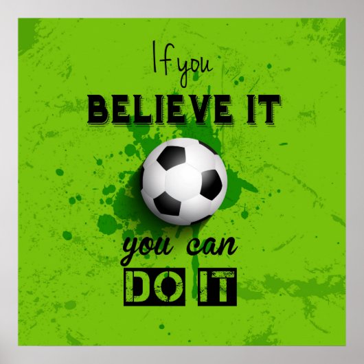 Inspirerend football quote poster (Voorkant)
