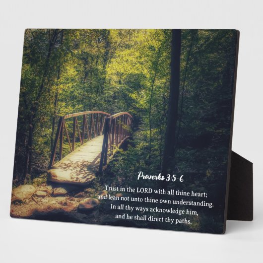 Inspirerend Forest Bridge-geschrift Fotoplaat (Zijkant)