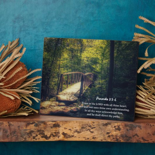 Inspirerend Forest Bridge-geschrift Fotoplaat (Zijkant)