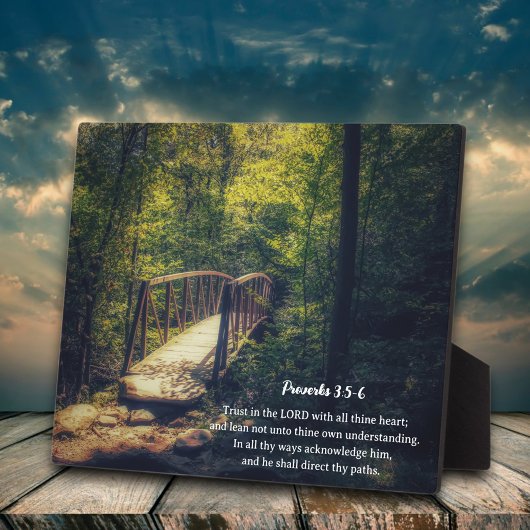 Inspirerend Forest Bridge-geschrift Fotoplaat