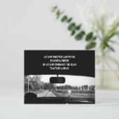 INSPIREREND  FOTO ACHTERSTE UITZICHT SPIEGELWAGEN FEESTDAGENKAART (Staand voorkant)