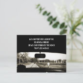 inspirerend  FOTO CAR REARVIEW MIRROR Briefkaart (Staand voorkant)