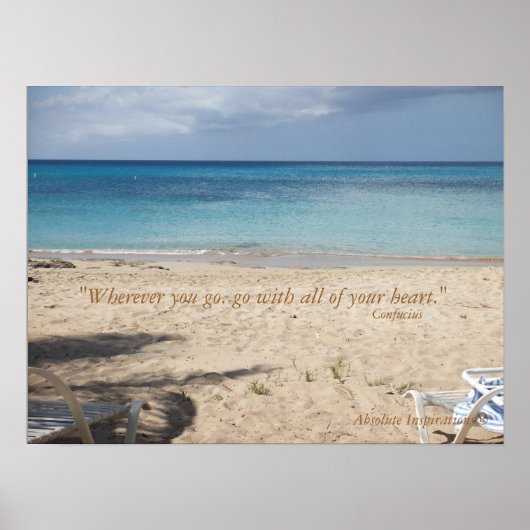 Inspirerend Foto met Quote Confucius Poster (Voorkant)