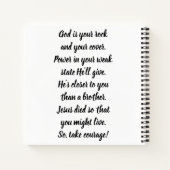 Inspirerend fotoblad met gedicht notitieboek (Achterkant)