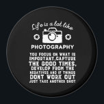 Inspirerend fotograaf Leven als fotografie Magneet<br><div class="desc">Het leven is als fotografie. Focus op wat belangrijk is en maak de goede tijden vast. Inspirerend en motivatie prijsontwerp voor fotografen. Koel gezegde en slogan koopwaar voor hen die graag foto's nemen, lid van de fotografische club. en noodlijdend ontwerp voor amateur- of professionele fotografen die overal camera's en lenzen...</div>