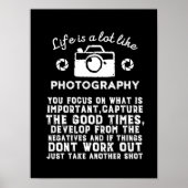 Inspirerend fotograaf Leven als fotografie Poster (Voorkant)