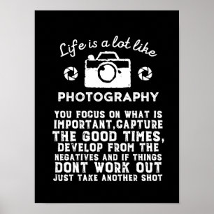 Inspirerend fotograaf Leven als fotografie Poster