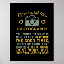 Inspirerend fotograaf ontwikkelt zich van negatief poster