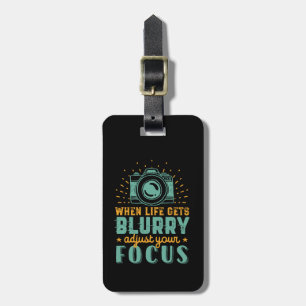 Inspirerend fotografie als het leven wazig wordt bagagelabel