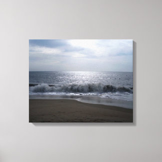 Inspirerend foto's Canvas Art Beach bij zonsopgang Afdruk