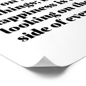 Inspirerend Frans citaat bekijk de heldere kant Poster (Hoek)