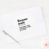 Inspirerend Frans Citaat Good Night Bonne Nuit Ronde Sticker (Envelop)