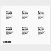 Inspirerend - Frans geloof uzelf - krois en toi Ronde Sticker (Vel)