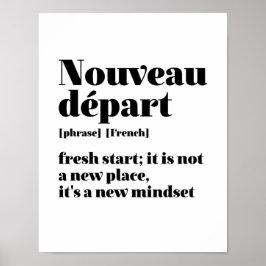 Inspirerend Frans Nieuwe Start Nieuwe Depart Poster