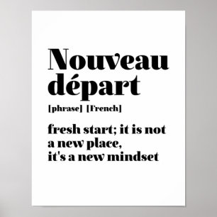 Inspirerend Frans Nieuwe Start Nieuwe Depart Poster