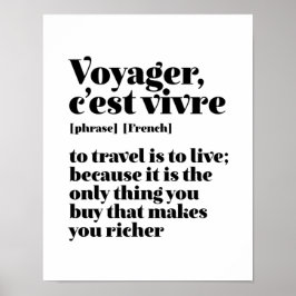 Inspirerend Frans Reisreiziger C'est Vivre Poster