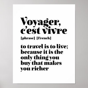 Inspirerend Frans Reisreiziger C'est Vivre Poster