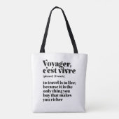 Inspirerend Frans Reisreiziger C'est Vivre Tote Bag (Achterkant)