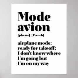 Inspirerend Frans vliegtuig voor reismodus Avion Poster