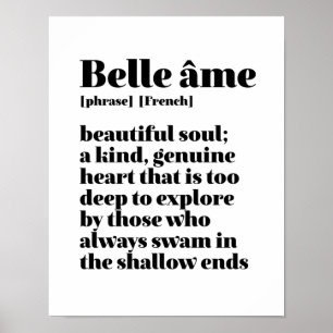 Inspirerend Frans Word Beauful Soul Belle Ame Poster