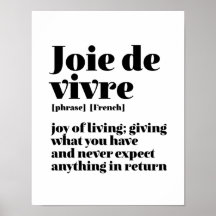 Inspirerend Frans Word Joy of Life Joie Vivre