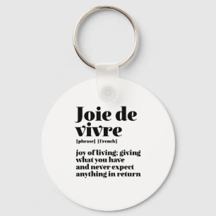 Inspirerend Frans Word Joy of Life Joie Vivre Sleutelhanger
