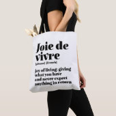 Inspirerend Frans Word Joy of Life Joie Vivre Tote Bag (Dichtbij)