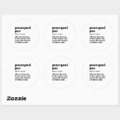 Inspirerend Frans Word Take Chance Pourquoi Pas Ronde Sticker (Vel)