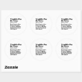 Inspirerend Franse woorden citaat-Pas-de-Vivre Ronde Sticker (Vel)