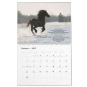 Inspirerend Friesian Horse Calendar Kalender (Feb 2027)