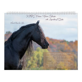 Inspirerend Friesian Horse Calendar Kalender