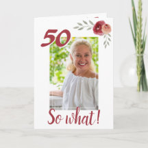 Inspirerend Funny 50th Birthday Floral Foto